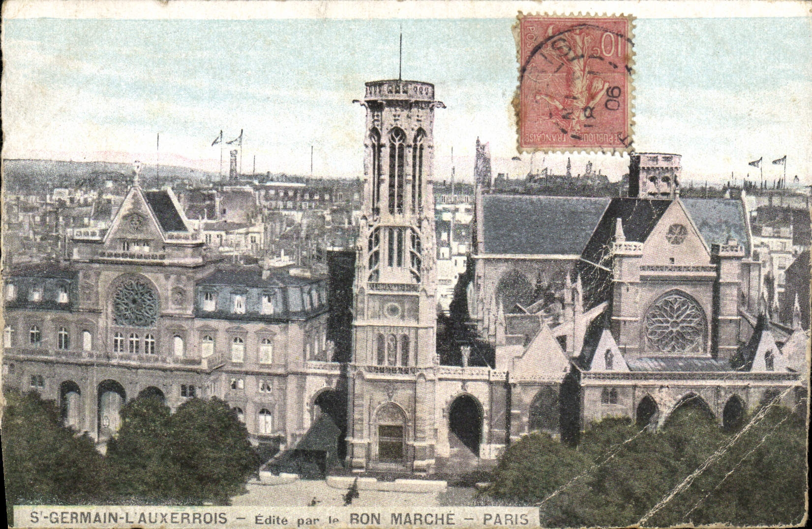 CPA St Germain L'Auxerrois Edite Par Le Bon Marche Paris