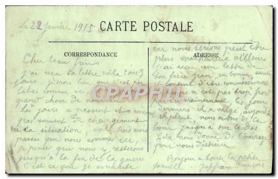 CPA Arras Portail de L'Eglise St jean Baptiste — Rückseite