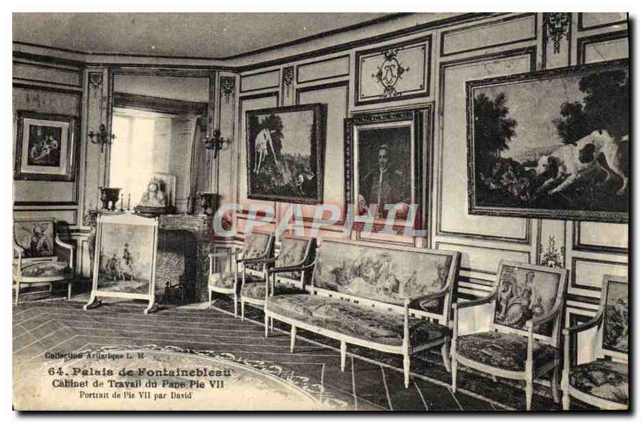 Palazzo di Fontainebleau — Studio di lavoro del Papa Pio VII — Ritratto di Pio VII di David