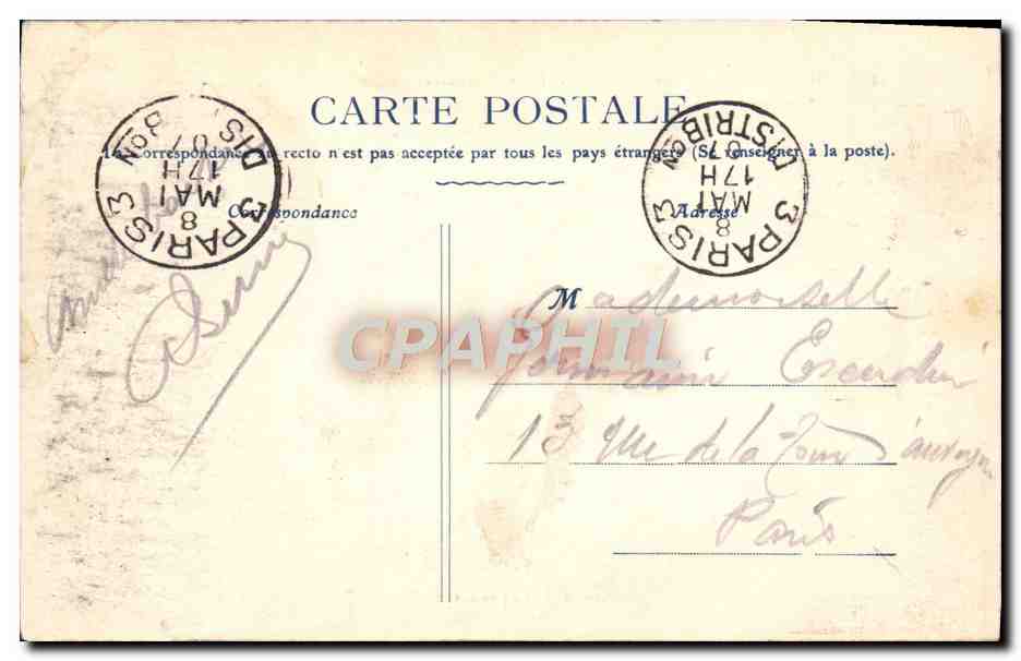 CPA Chalons Sur Marne Pont Des Mariniers — Rückseite