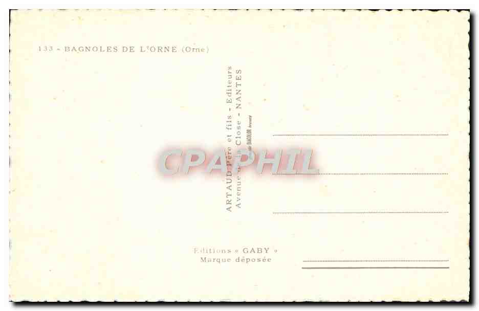 Bagnolés-de-l'Orne — La Torre de Bonvouloir — Ediciones Gaby — Reverso