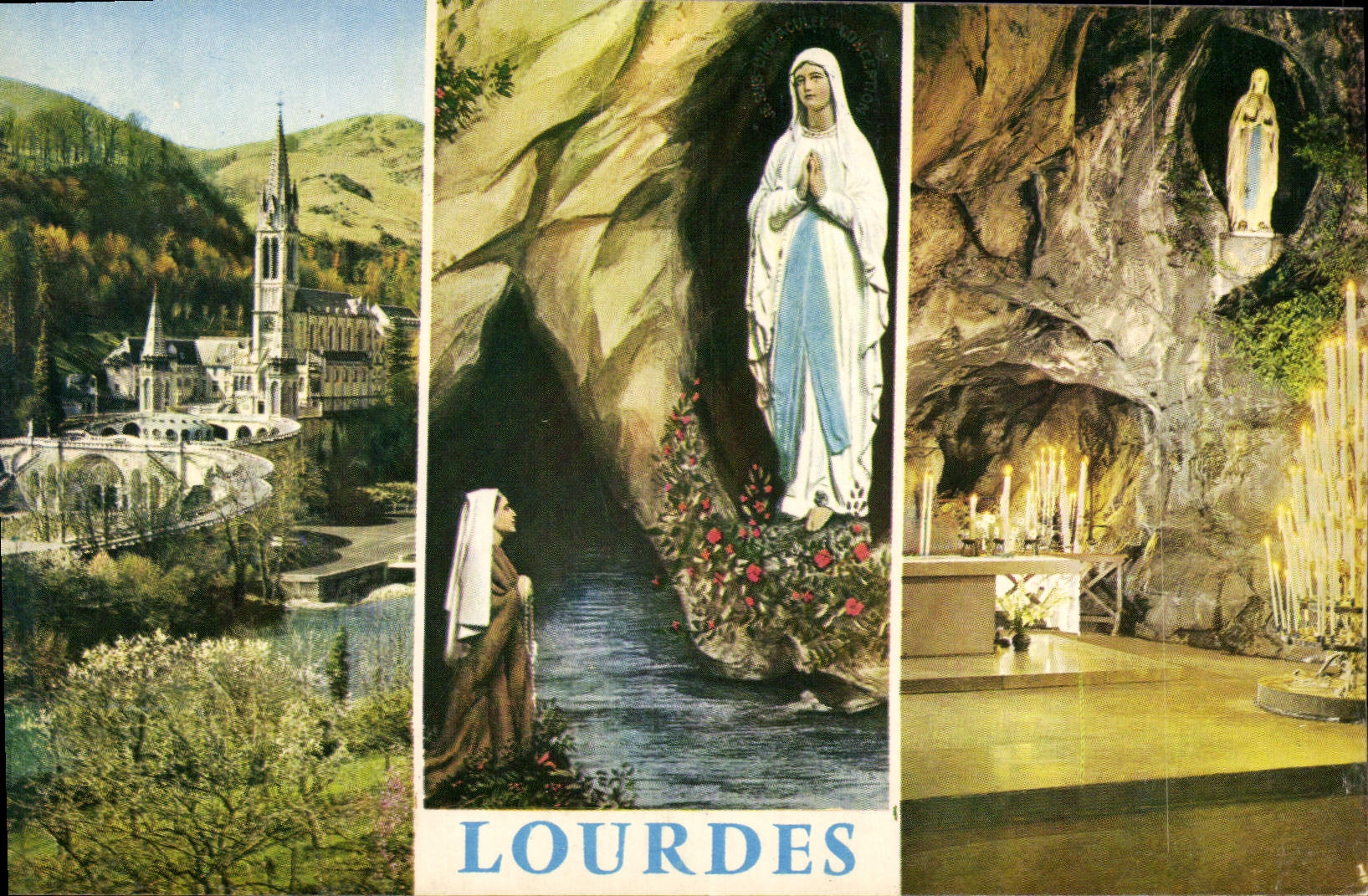 CPM Lourdes La basilique La grotte l'Apparition