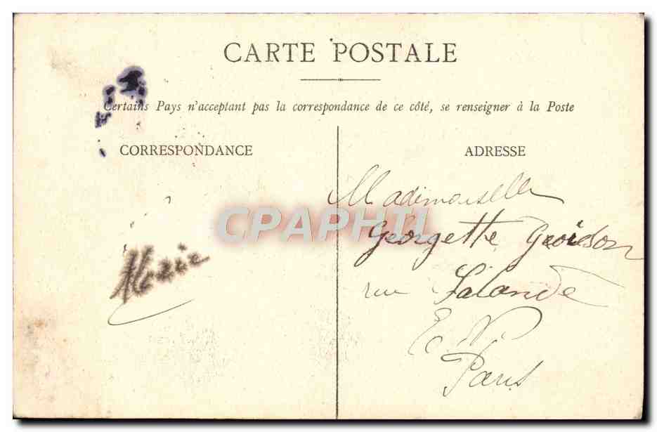 CPA Rouen Fontaine Monumentale — Verso