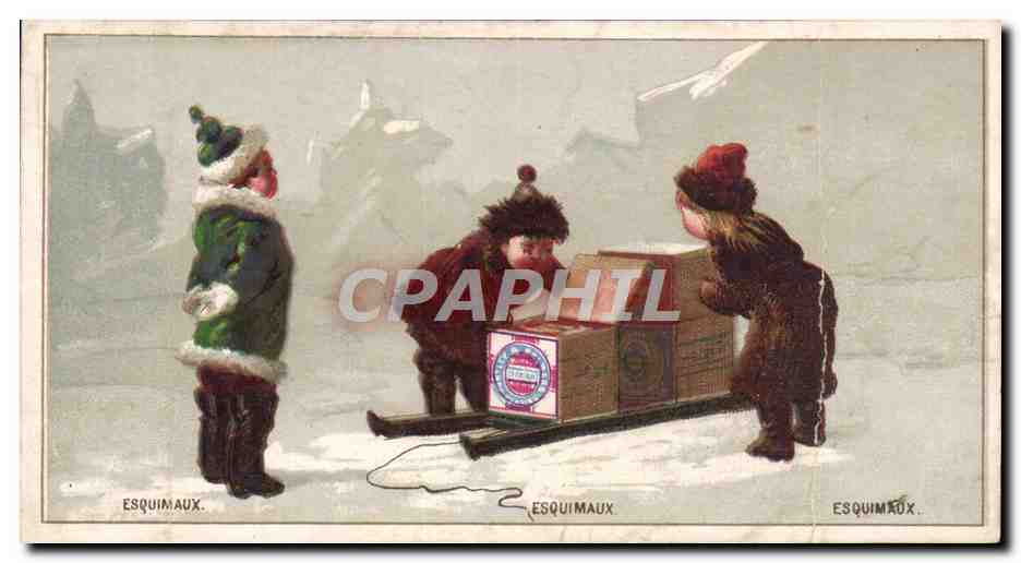 Chromo Esquimaux Luge Biscuits Huntley & Palmers