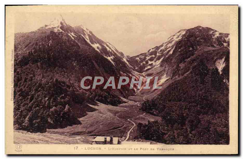 CPA Luchon L'Hospice Et Le Pont De la Venasque
