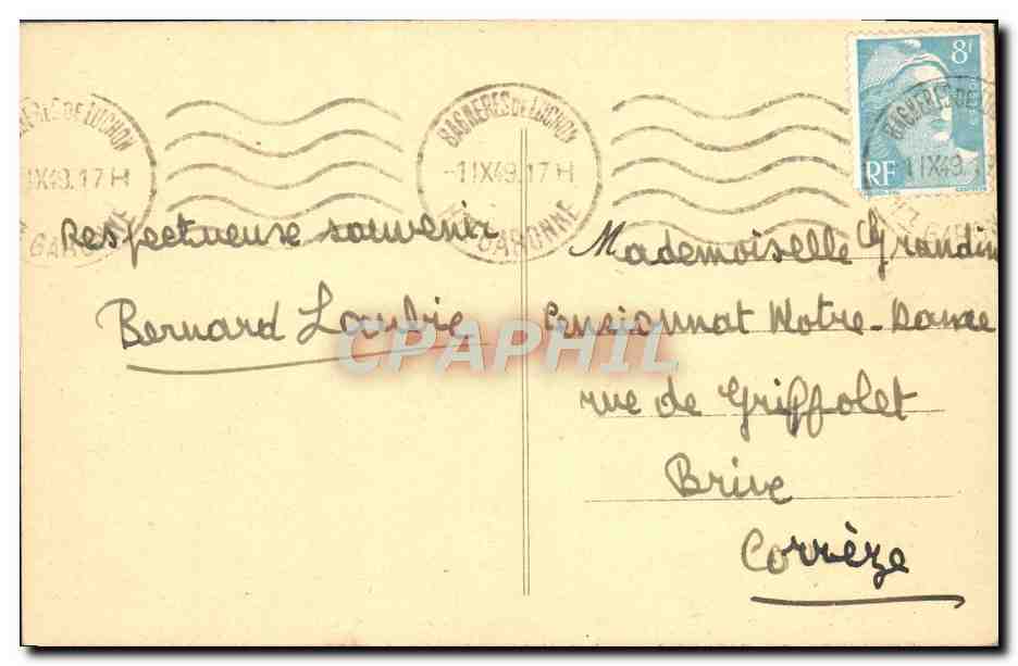 CPA Luchon L'Hospice Et Le Pont De la Venasque — Verso