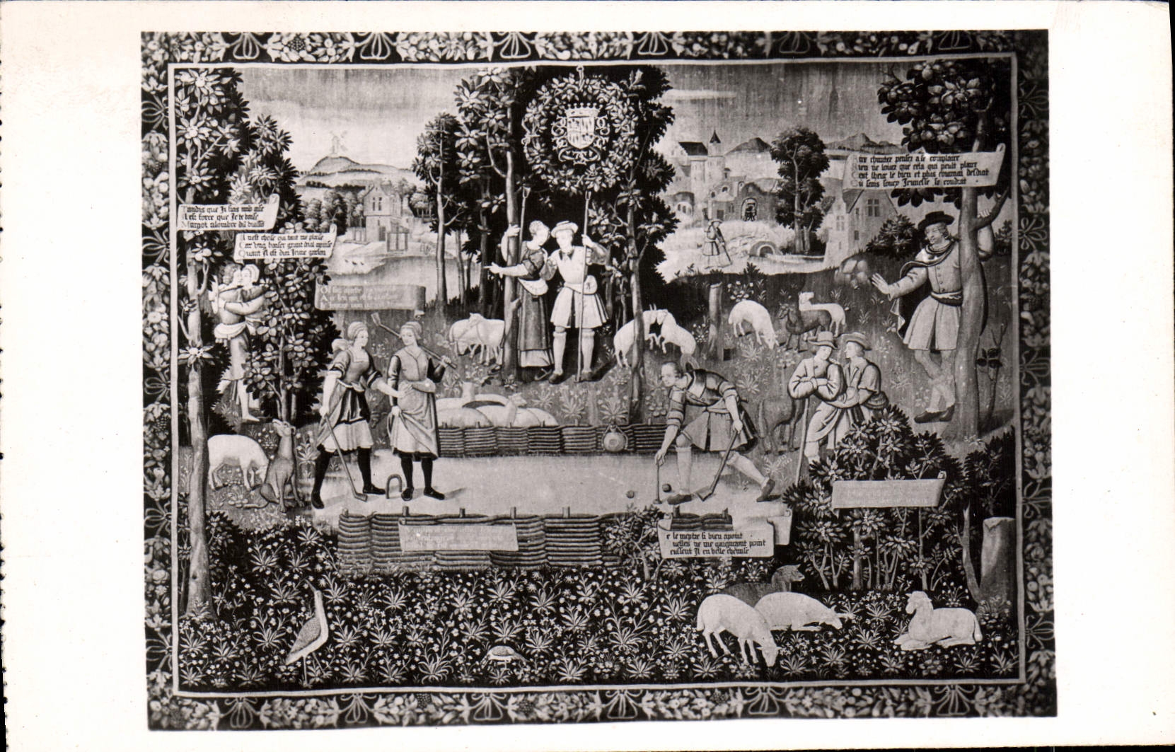 Le Château de Montal près St-Céré (Lot) — Tapisserie de la suite des Amours de Gombault et Macé — Cliché Lumina