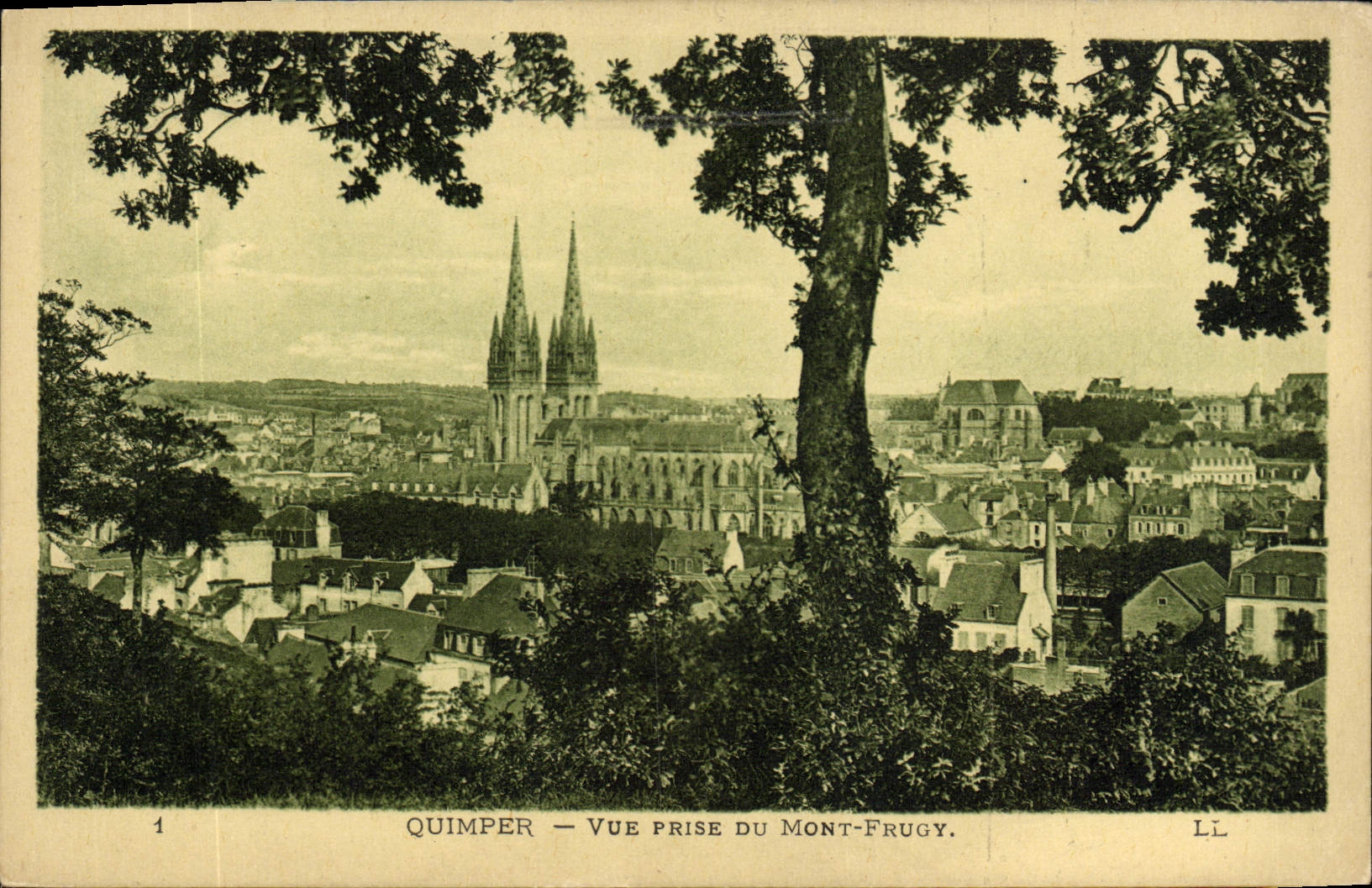 CPA Quimper Vue Prise Du Mont Frugy