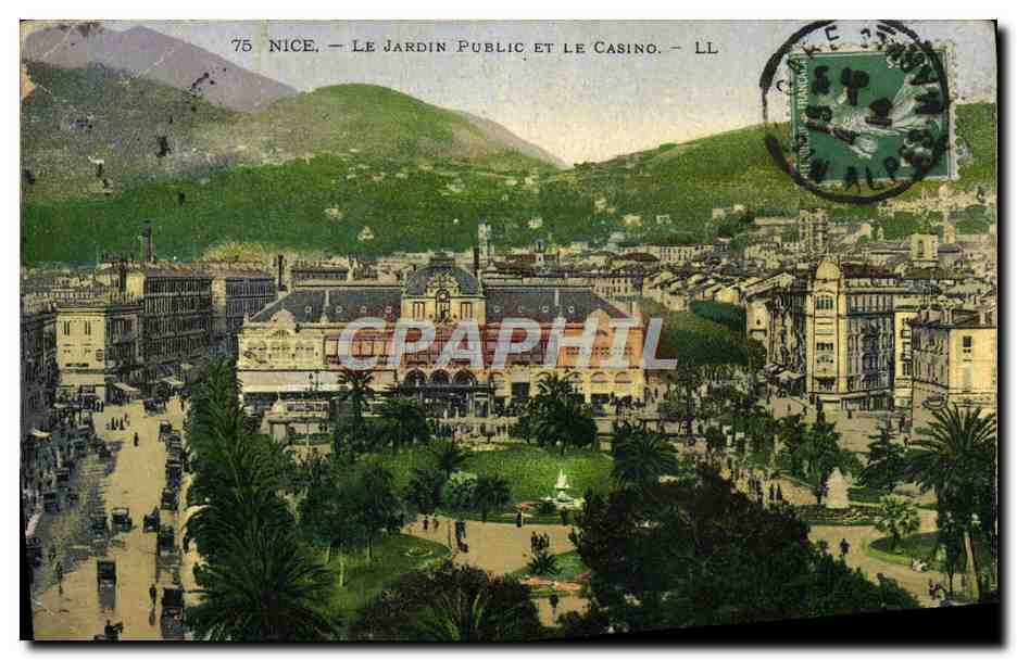 CPA Nice Le Jardin Public Et Le Casino