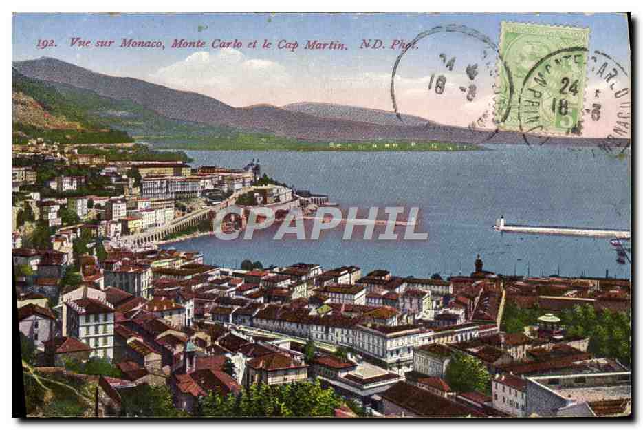 CPA Monaco Monte carlo et le Cap Martin
