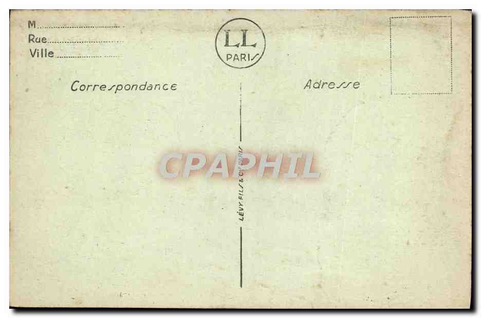 CPA Caen Hotel de Ville Ancien College des Eudistes et Square — Verso
