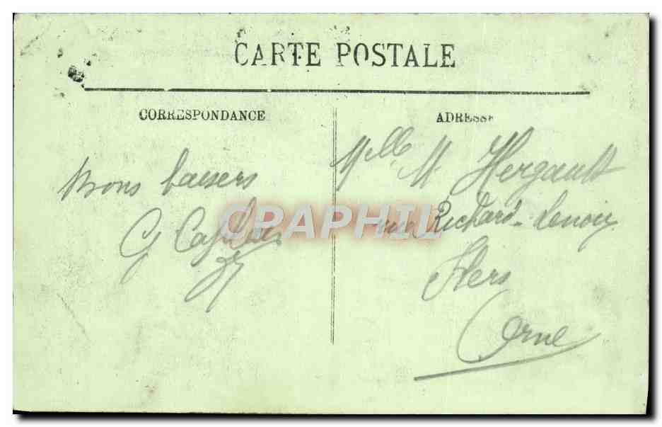CPA Caen L'Hotel de Than — Verso