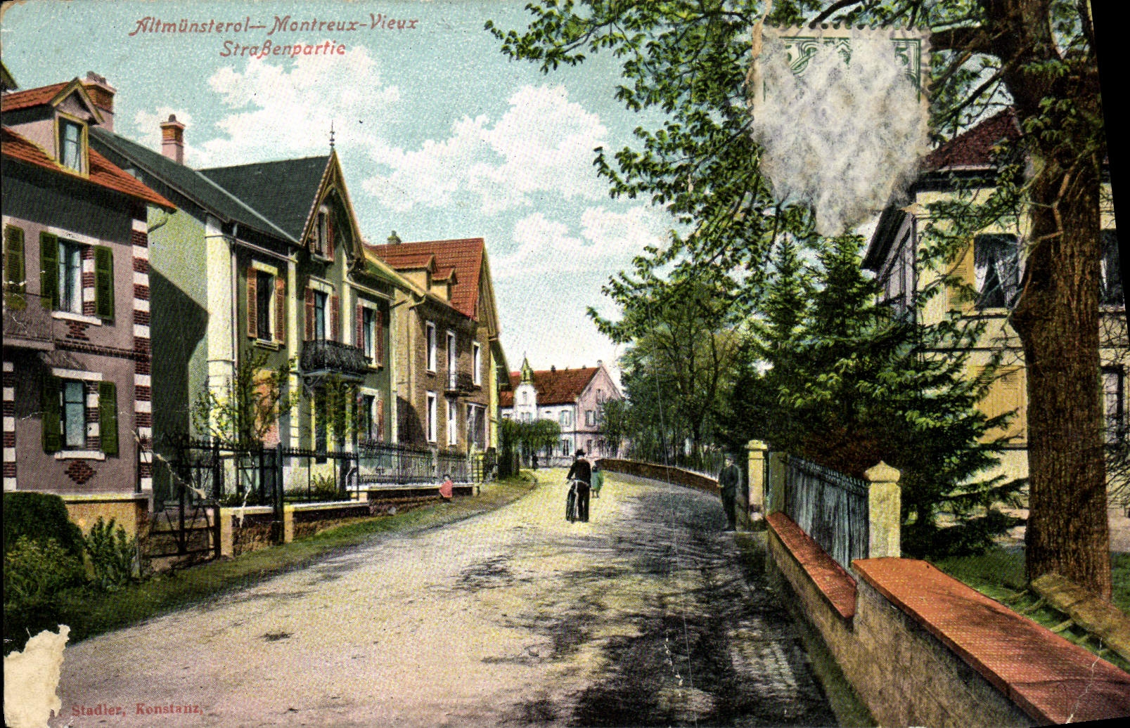 CPA Altmunsterol Montreux Vieux Strassenpartie