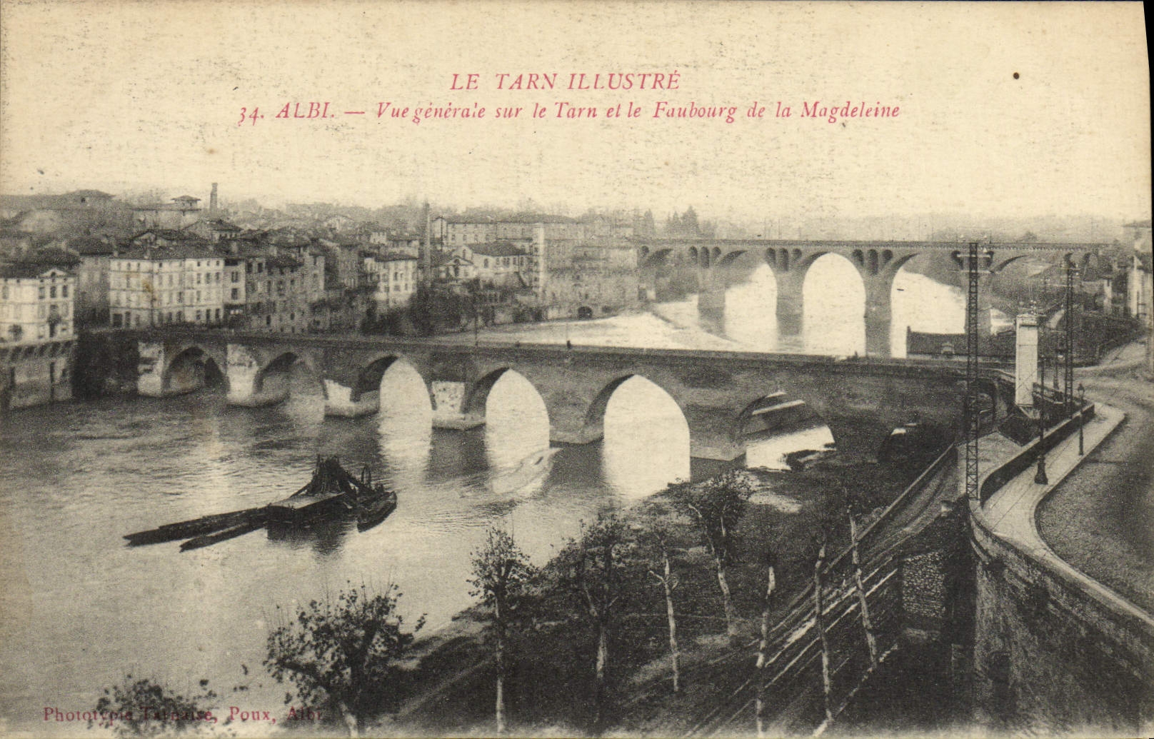 CPA Le Tarn illustre Albi Vue Generale Sur Le Tarn Et Le Faubourg De La Magdeleine