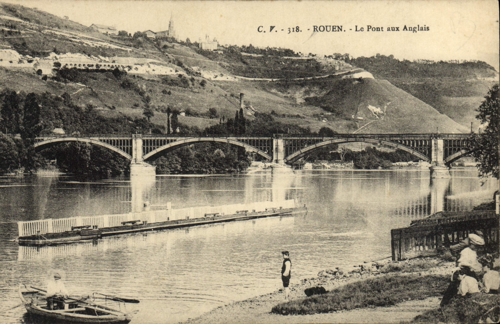 CPA Rouen Le Pont Aux Anglais