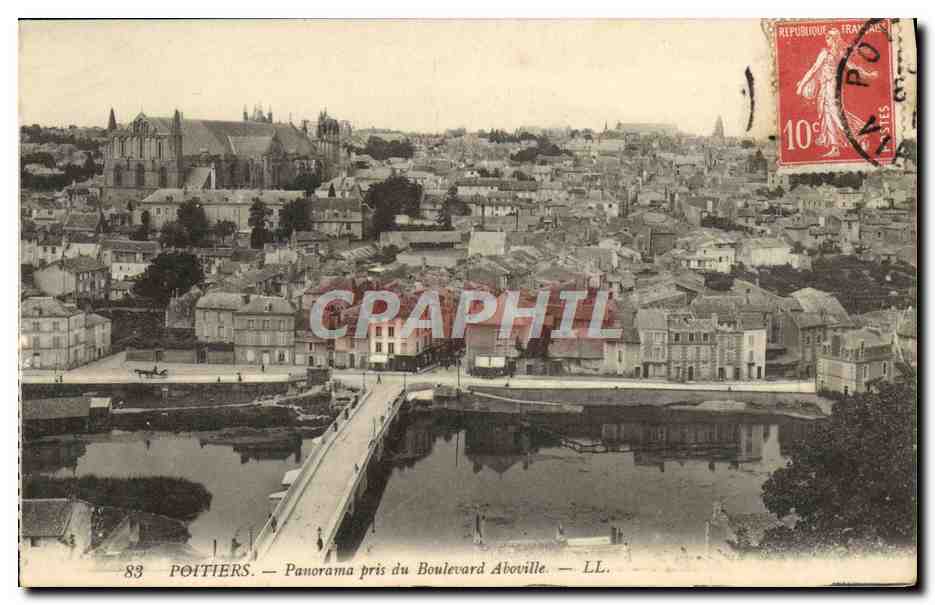 Poitiers — Panorama pris du Boulevard Aboville — LL.