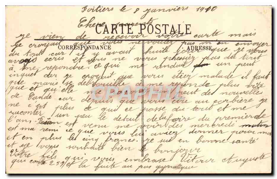 Poitiers — Panorama pris du Boulevard Aboville — LL. — Verso