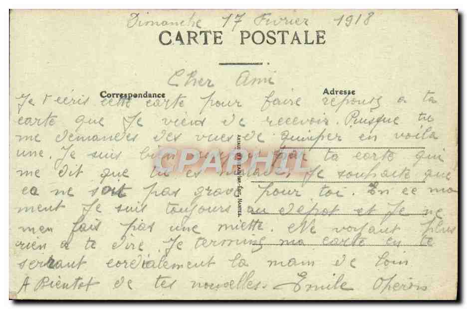 CPA Quimper Le Champ De Bataille Et Les Quais Kiosque — Rückseite