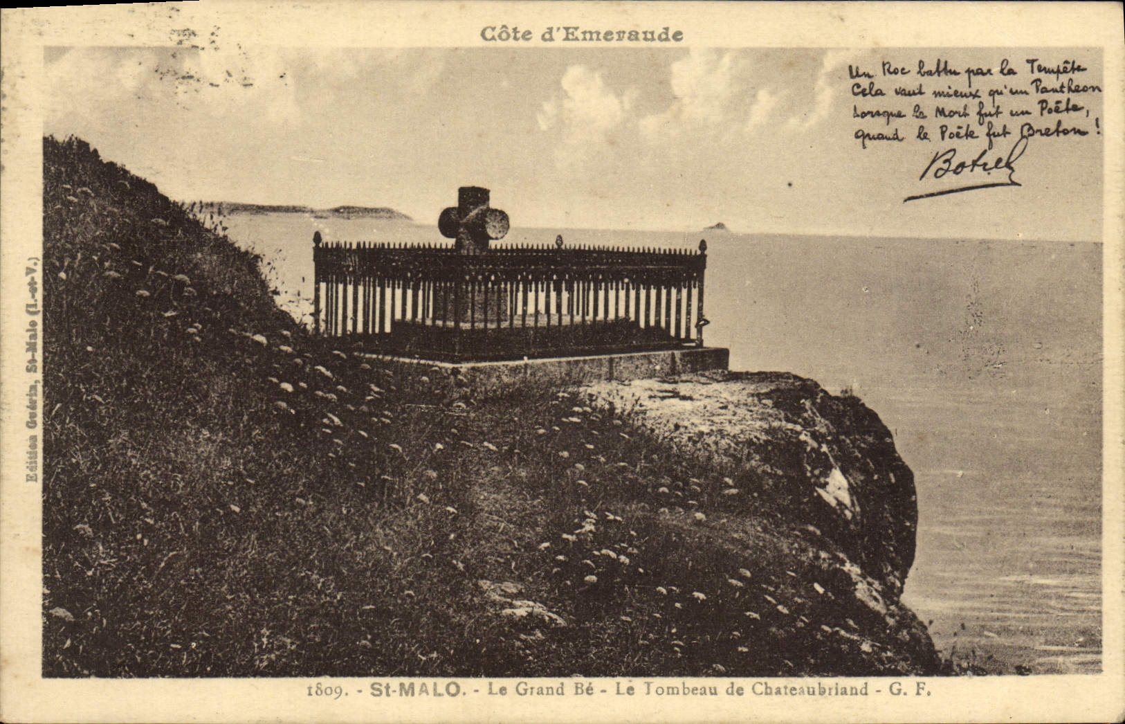 St-Malo - Le Grand Bé - Le Tombeau de Chateaubriand - G.F. - Éditions Gérard, St-Malo (Loire-Atlantique)