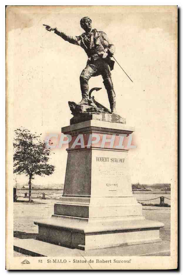 St-Malo - Statue de Robert Surcouf — éditeur Albin Michel, n° 81