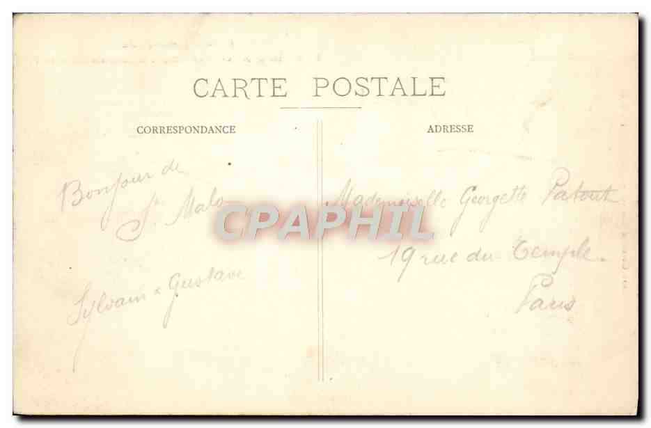 Kust van Esmeralda — Het graf van Chateaubriand — G.F. — Achterkant