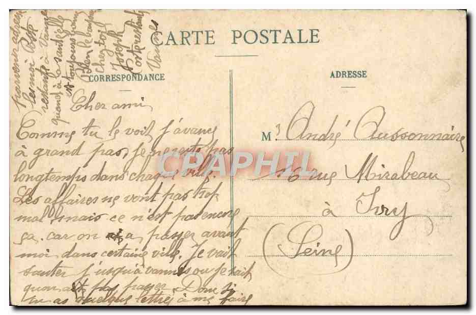 CPA Angers Statue Du Roi Rene Et Le Chateau — Rückseite