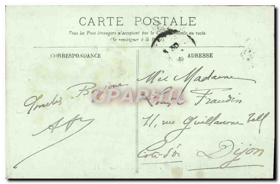 CPA Clermont Ferrand Sur La Route Du Puy De Dome — Rückseite