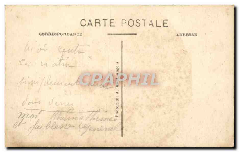 CPA Angers La Cathedrale Et Le Nouvel Escalier — Rückseite