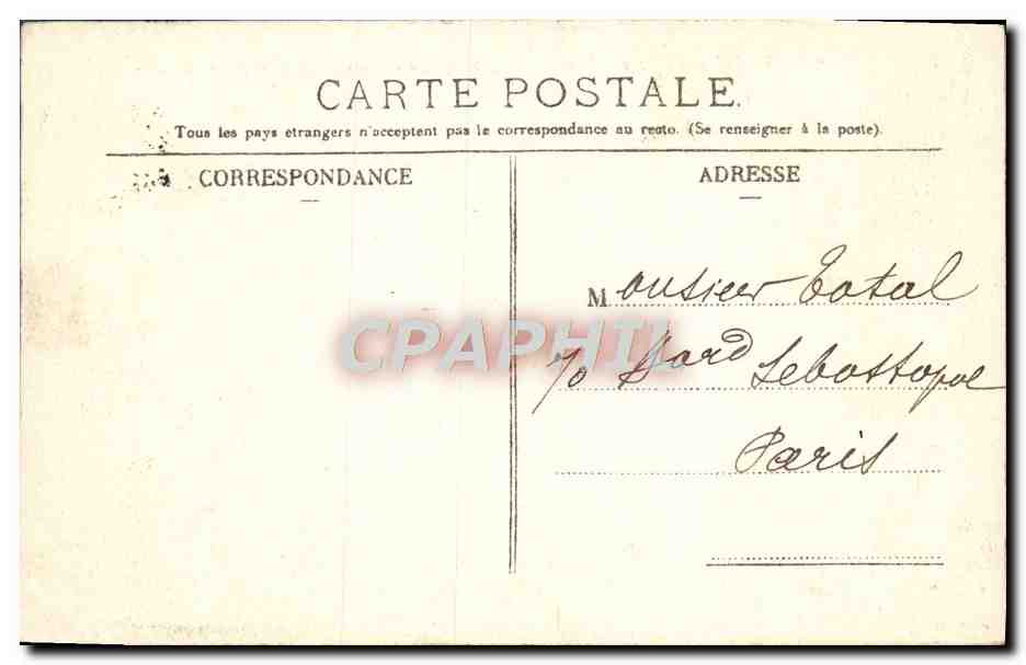 CPA Villefranche s Mer La Rade Les Caps Ferrat Et Ste Hospice — Rückseite