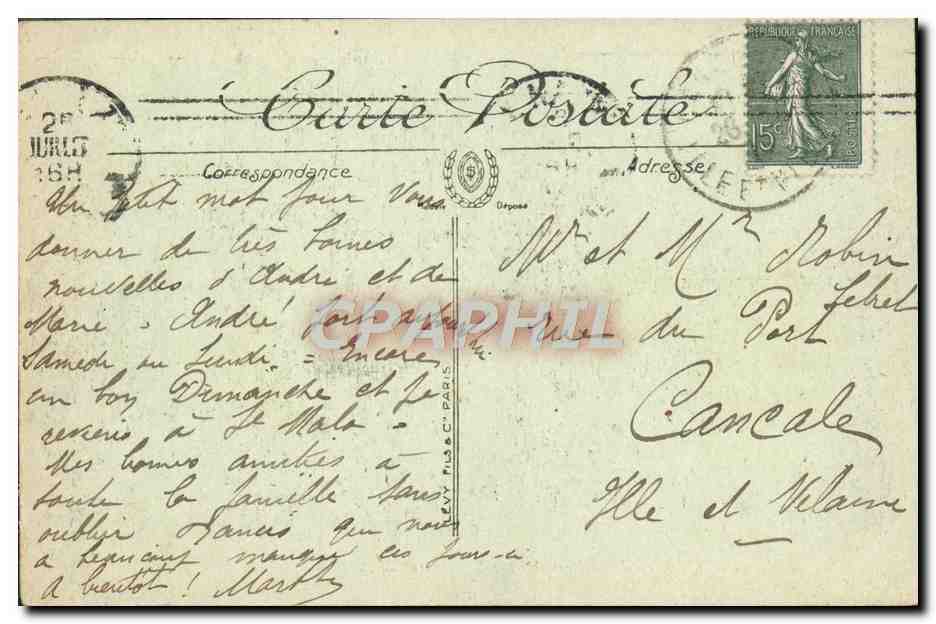 CPA Le Havre L'Hotel Frascati Et Le Semaphore — Rückseite