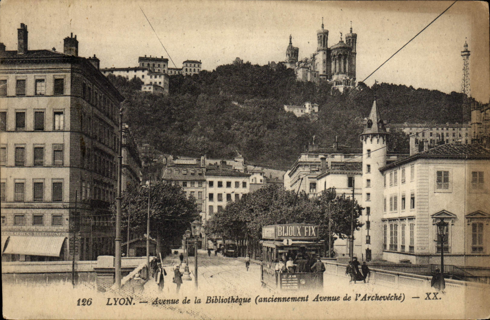LYON — Avenue de la Bibliothèque (anciennement Avenue de l'Archevêché) — XX. — Imp. Levy Fils & De Fayem
