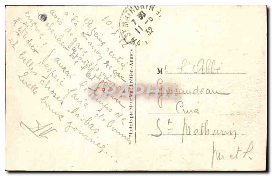 CPA Angers La Maine Une Partie Du Port Vers Saint Maurice Le Chateau et le pont Beaurepairs — Back