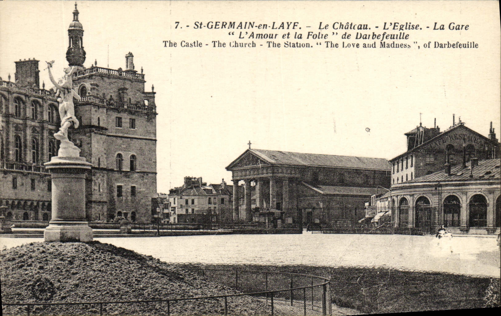 St-Germain-en-Laye - Le Château - L'Église - La Gare — 'L'Amour et la Folie' de Darbefeulle