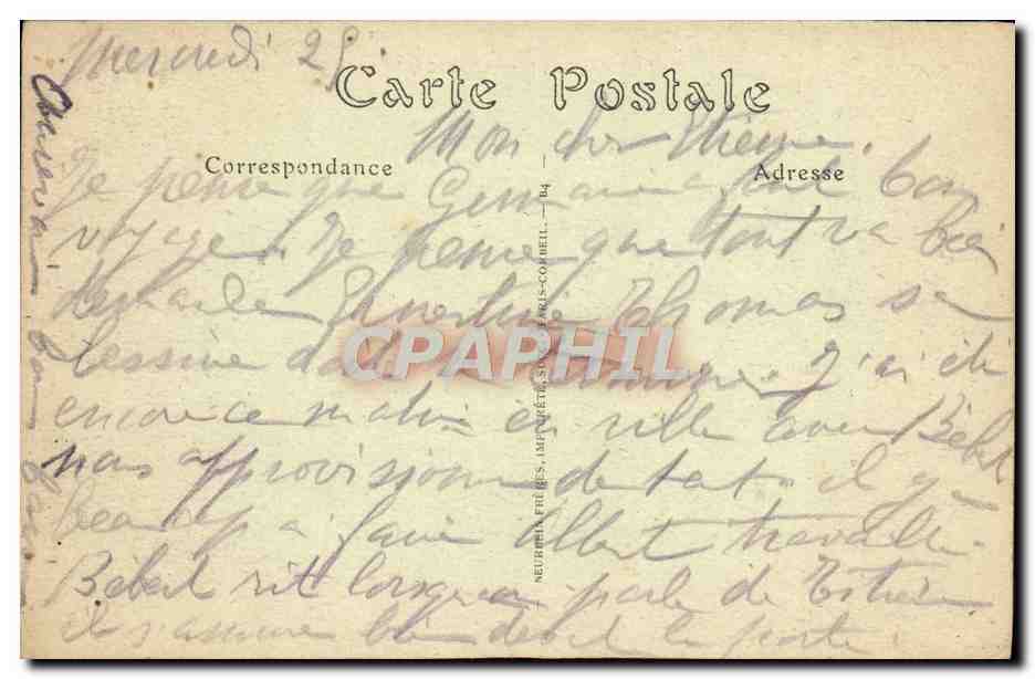 CPA Orleans Place Albert La Gare — Rückseite