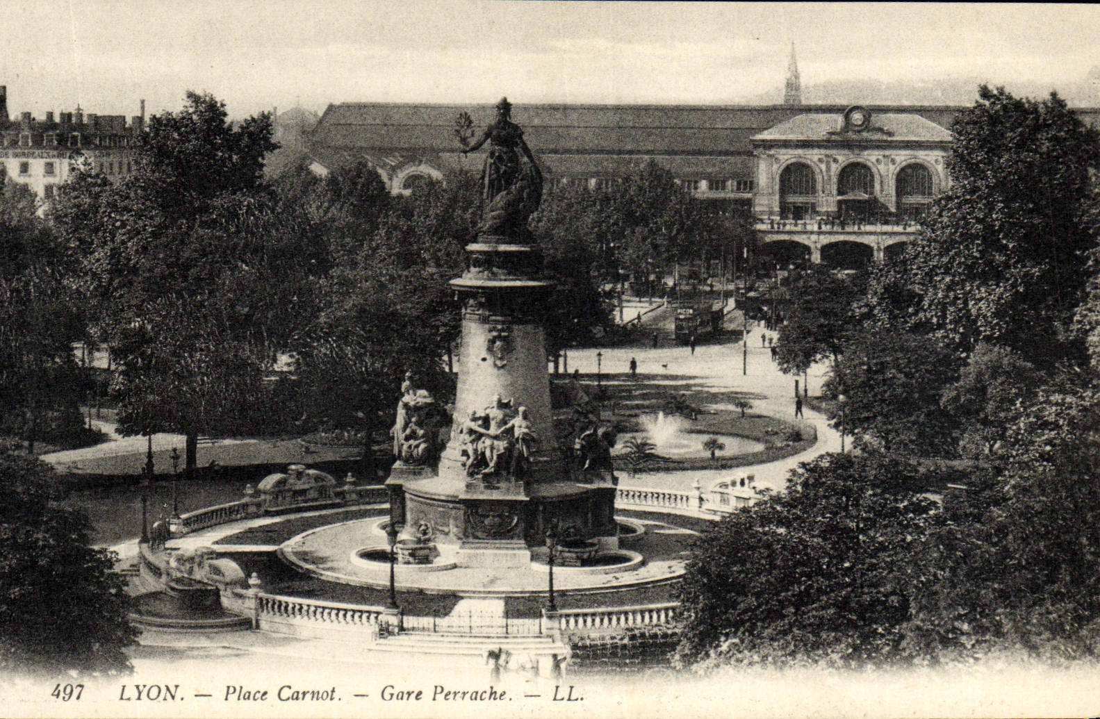 CPA Lyon Place Carnot Gare Perrache