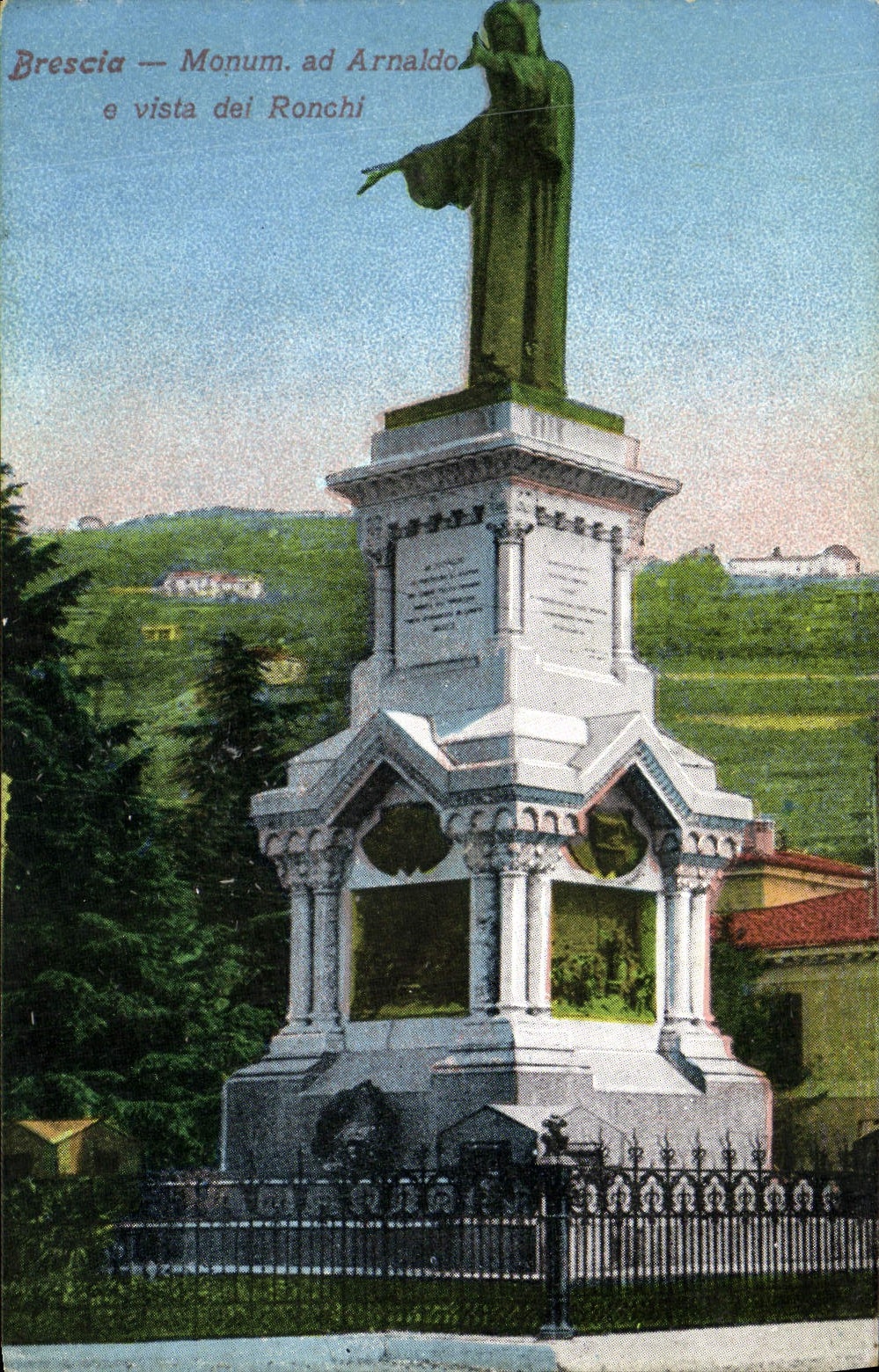 CPA Brescia Monum Ad Arnaldo E Vista Dei Ronchi