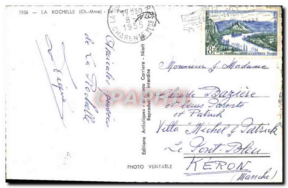 Le port de La Rochelle — vue aérienne — FLOR — Verso