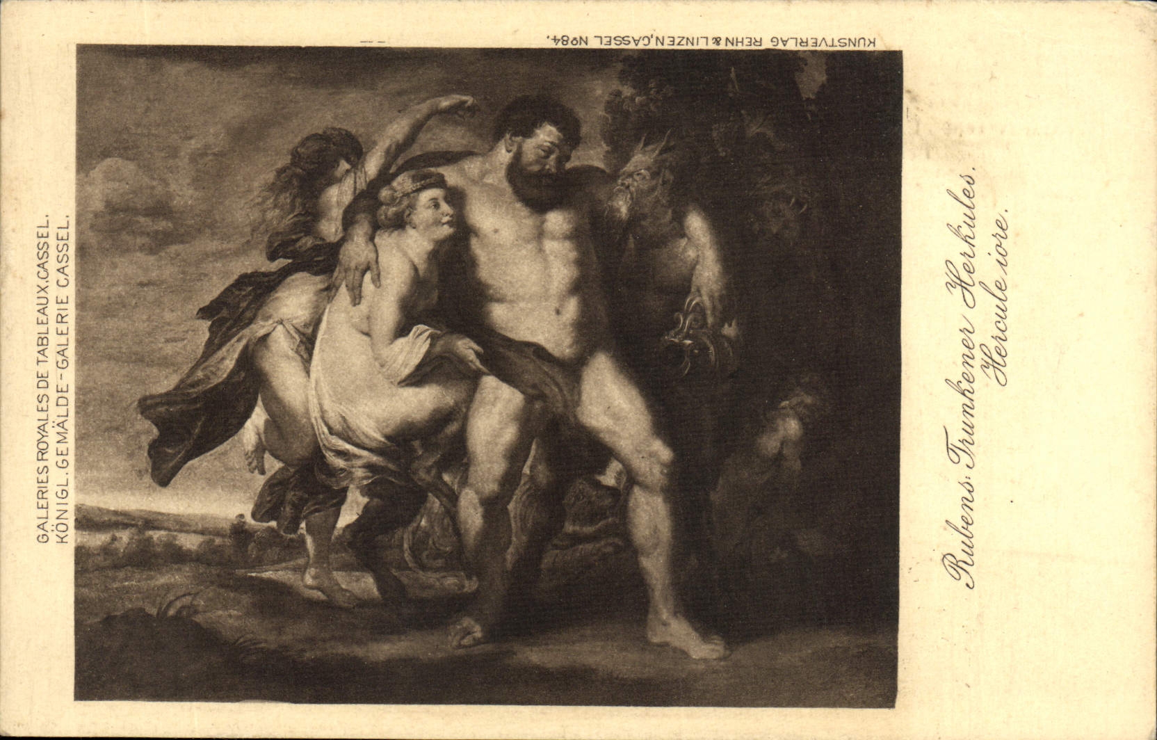 CPA Galeries Royales De Tableaux Cassel Konigl Gemalde Galerie Cassel Rubens Hercule