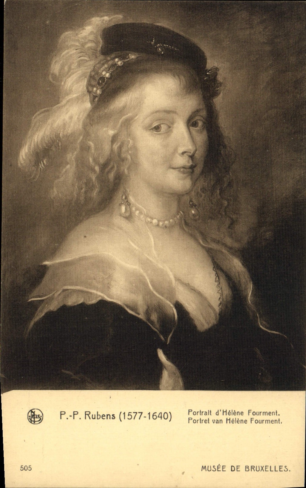 Portrait d'Hélène Fourment — par P.-P. Rubens (1577-1640) — Musée de Bruxelles, n° 505