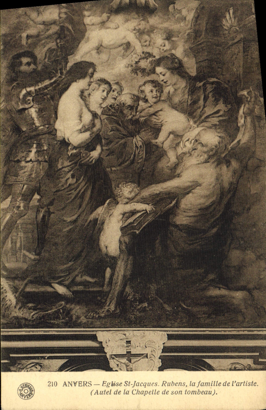 CPA Anvers Eglise St Jacques Rubens La Famille De l'Artiste