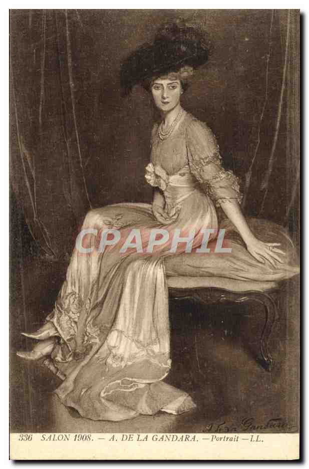 CPA Salon 1908 De La Gandara Portrait
