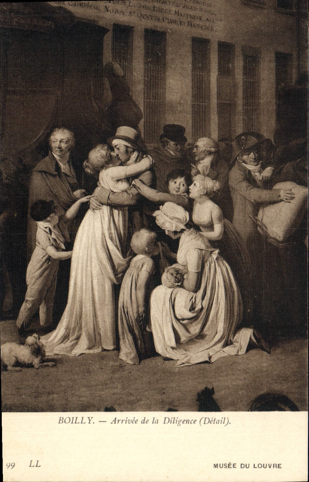 CPA Boilly Arrivee De La Diligence Musee Du Louvre