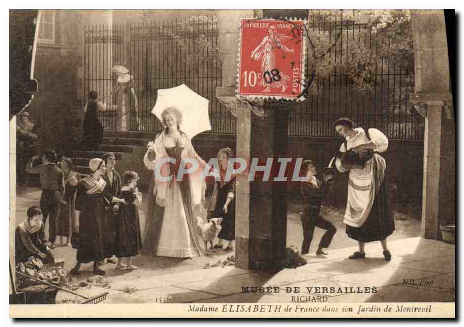 CPA Musee De Versailles Madame Elisabeth De France Dans un jardin de Montreuil