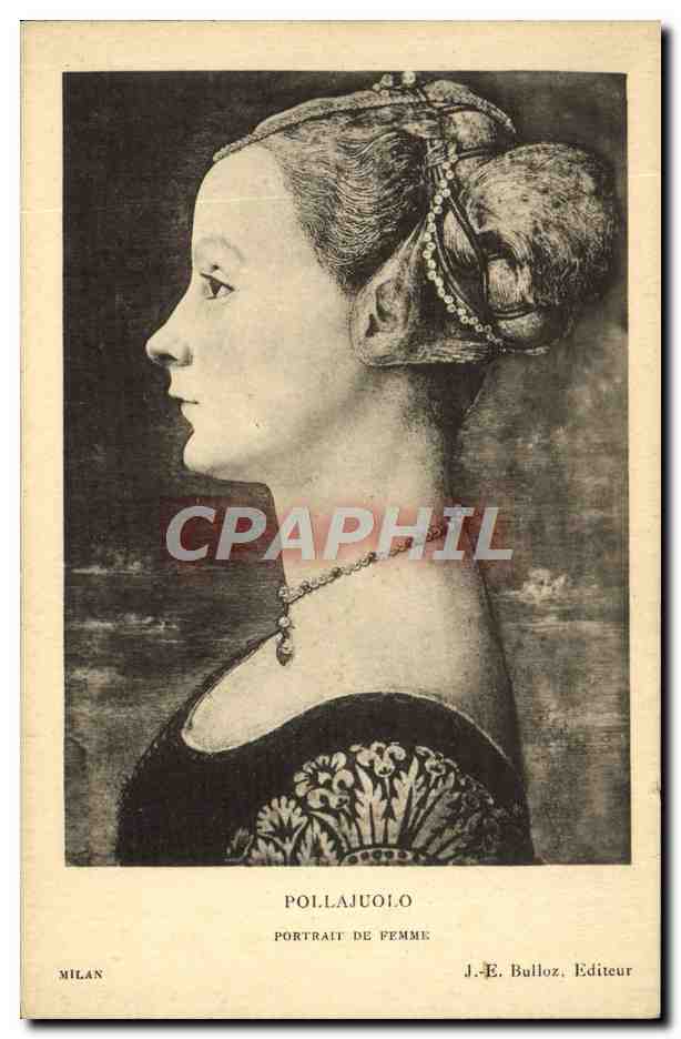CPA Pollajuolo Portrait De Femme