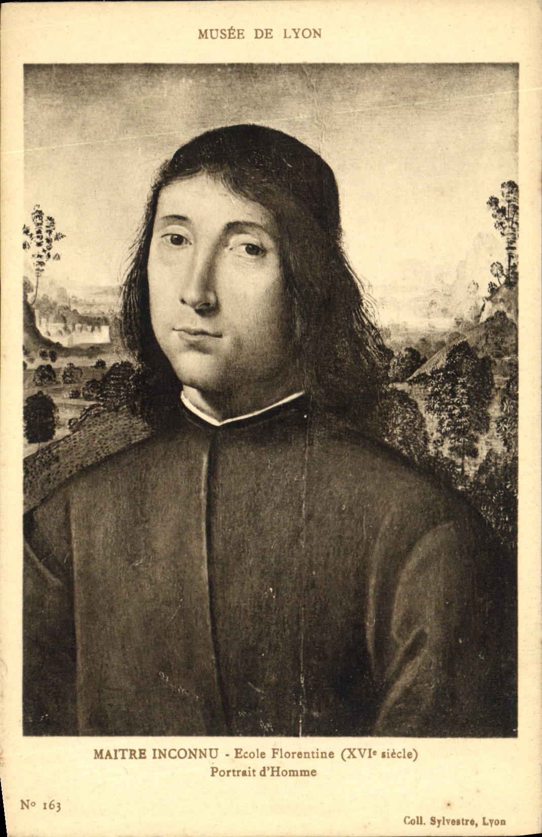CPA Musee De Lyon Maitre Inconnu Ecole Florentine Portrait d'Homme