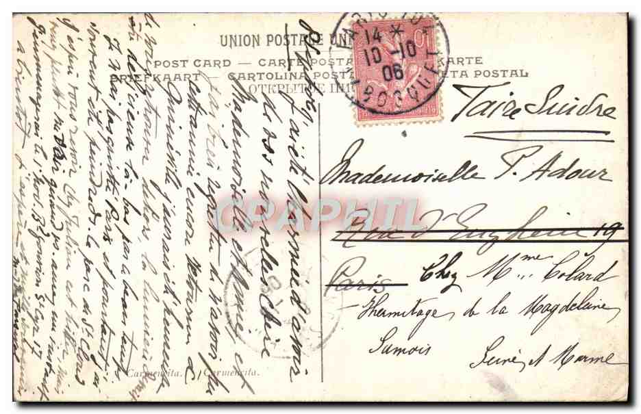 CPA Sargent Carmencita Musee Du Luxembourg — Verso