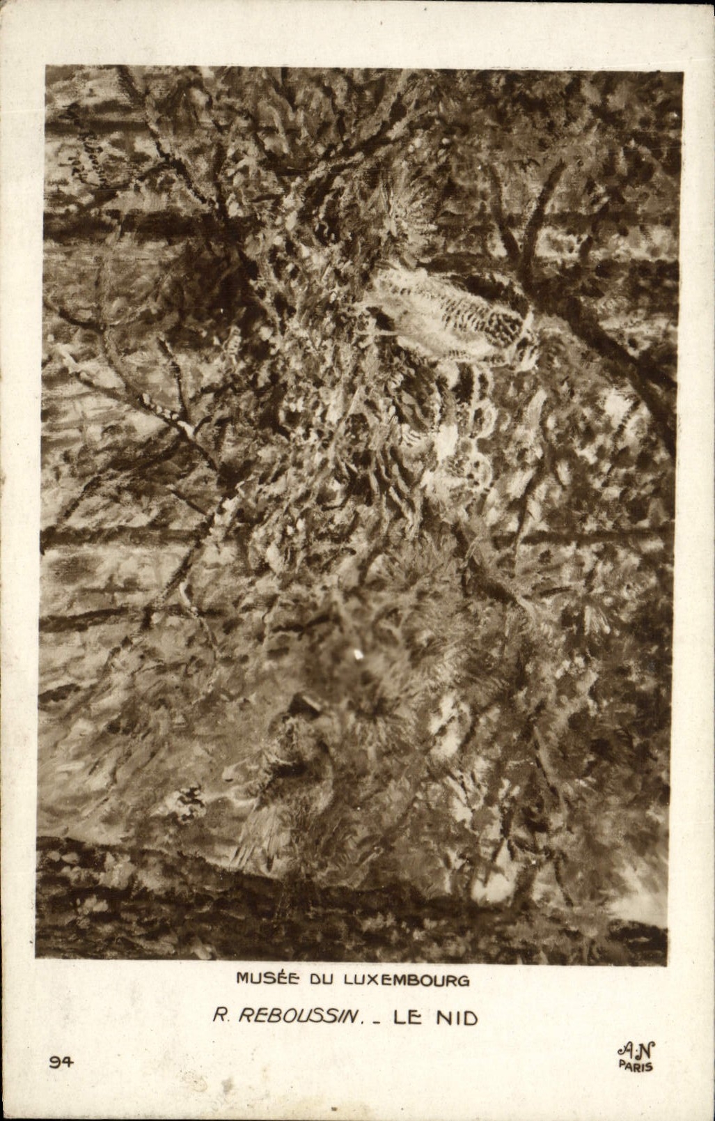 CPA Musee Du Luxembourg Reboussin Le Nid Rapace Oiseau