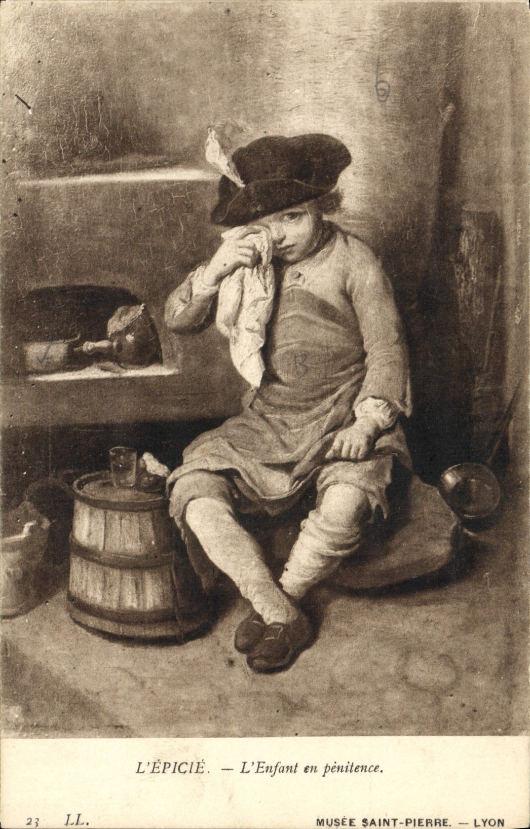 CPA L'Epiche L'Enfant En Penitence Musee Saint Pierre Lyon