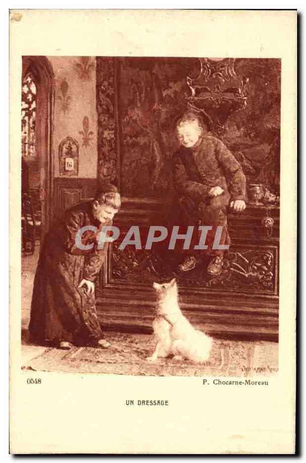 CPA Un Dressage Chocarne Moreau Chien
