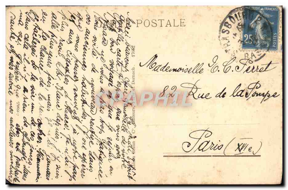 CPA Albert Neuhuys Les Deux Amoureux — Verso